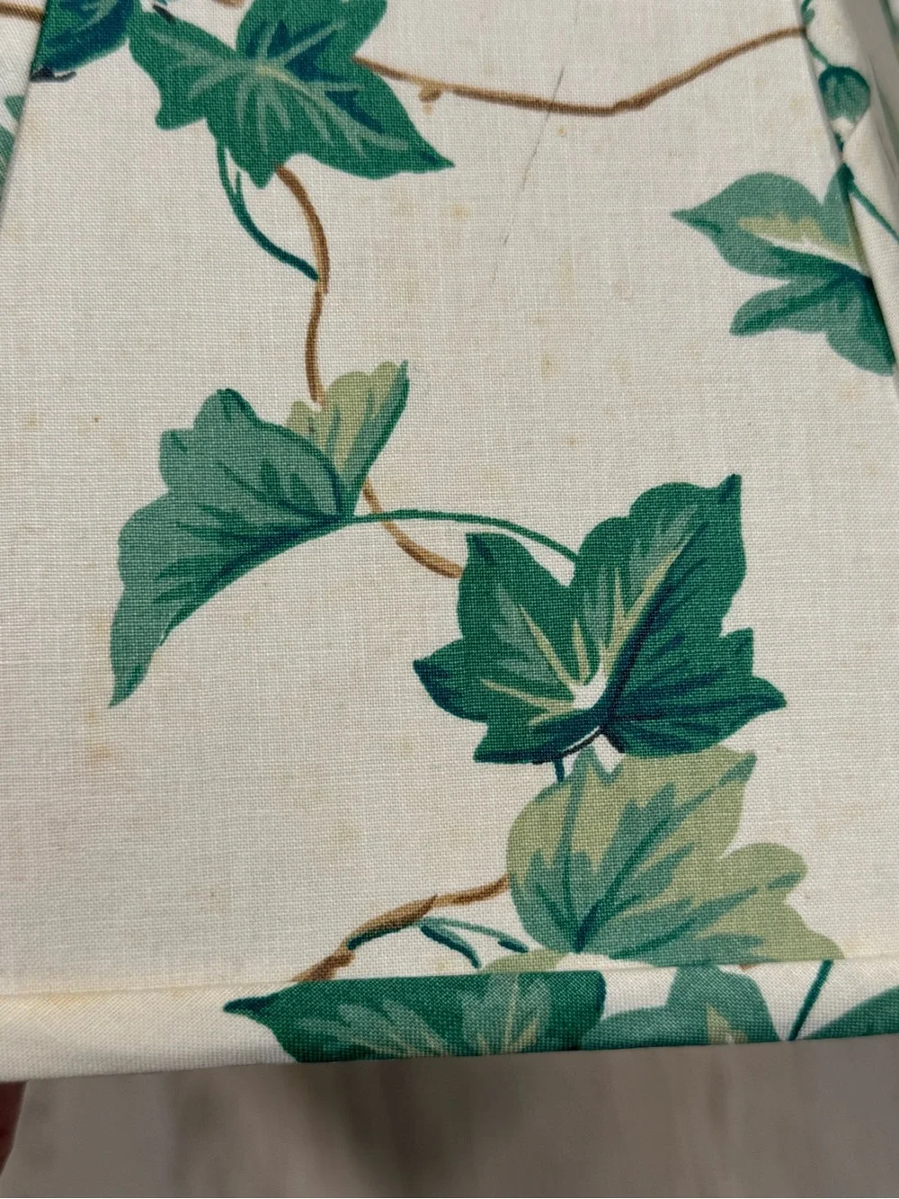 Vintage Ivy Leaves Fabric Hexagon Fabric Oil Lamp Shade Chimney Hurricane